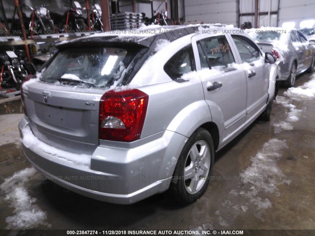 1B3HB48B48D644066 - 2008 DODGE CALIBER SXT SILVER photo 4