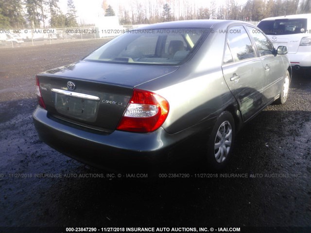 4T1BE32K54U276680 - 2004 TOYOTA CAMRY LE/XLE/SE GREEN photo 4