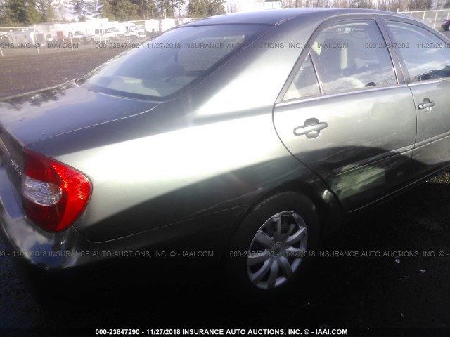 4T1BE32K54U276680 - 2004 TOYOTA CAMRY LE/XLE/SE GREEN photo 6