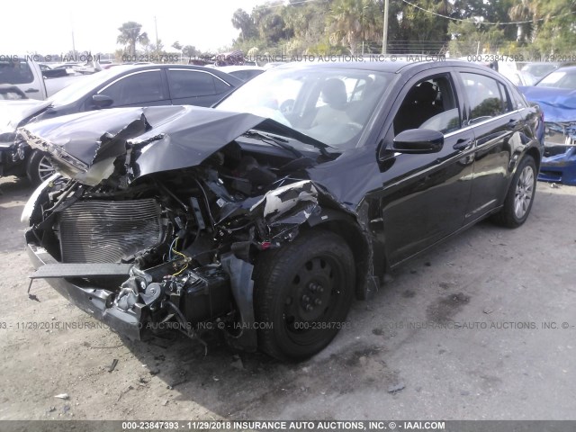 1C3CCBAB1CN282533 - 2012 CHRYSLER 200 LX BLACK photo 2