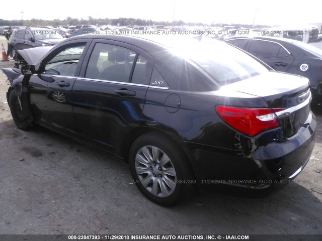 1C3CCBAB1CN282533 - 2012 CHRYSLER 200 LX BLACK photo 3