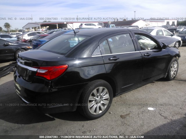 1C3CCBAB1CN282533 - 2012 CHRYSLER 200 LX BLACK photo 4