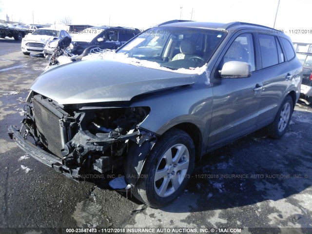 5NMSH13E38H143521 - 2008 HYUNDAI SANTA FE SE/LIMITED GREEN photo 2