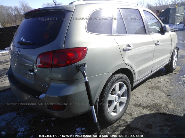 5NMSH13E38H143521 - 2008 HYUNDAI SANTA FE SE/LIMITED GREEN photo 4