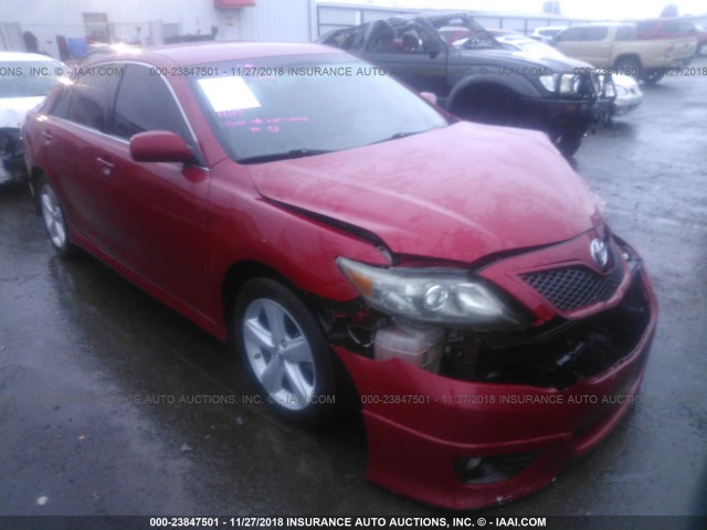 4T1BF3EK2AU519656 - 2010 TOYOTA CAMRY SE/LE/XLE RED photo 1