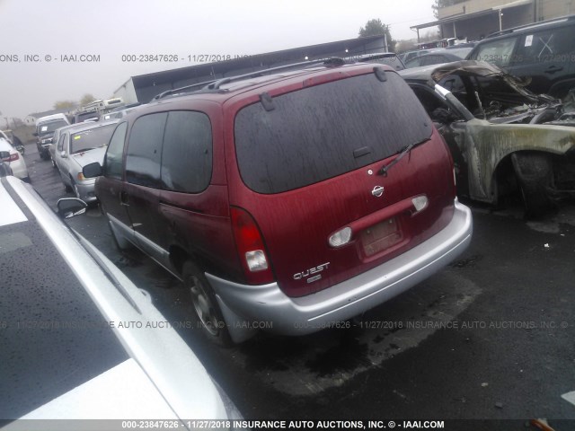 4N2ZN16T92D805939 - 2002 NISSAN QUEST SE RED photo 3