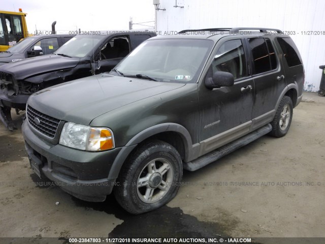 1FMDU73E92ZB79915 - 2002 FORD EXPLORER XLT GREEN photo 2