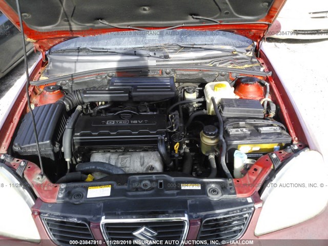 KL5JD86Z45K145783 - 2005 SUZUKI FORENZA S 红色 照片 10