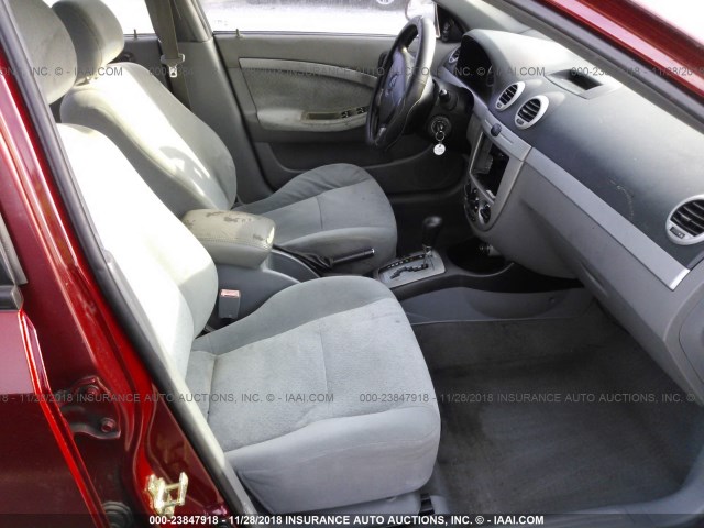 KL5JD86Z45K145783 - 2005 SUZUKI FORENZA S 红色 照片 5