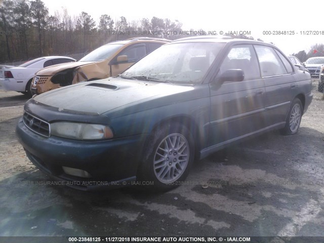 4S3BD6757V7214001 - 1997 SUBARU LEGACY GT GREEN photo 2