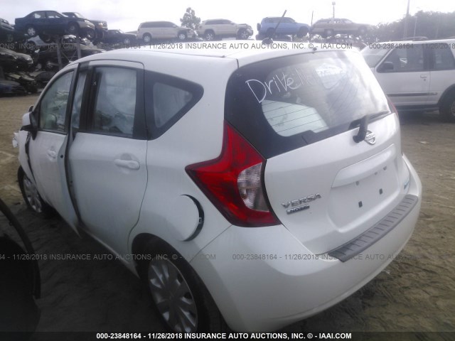 3N1CE2CP8EL395741 - 2014 NISSAN VERSA NOTE S/S PLUS/SV/SL WHITE photo 3