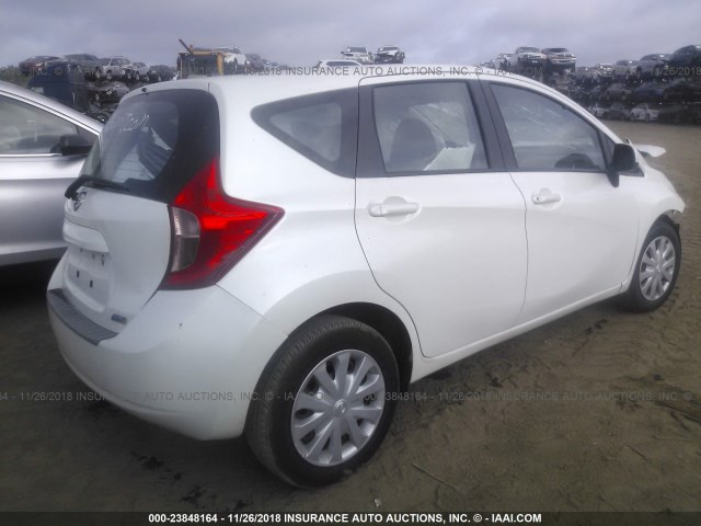 3N1CE2CP8EL395741 - 2014 NISSAN VERSA NOTE S/S PLUS/SV/SL WHITE photo 4