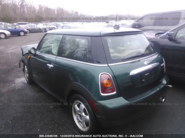 WMWMF33549TU72784 - 2009 MINI COOPER GREEN photo 3