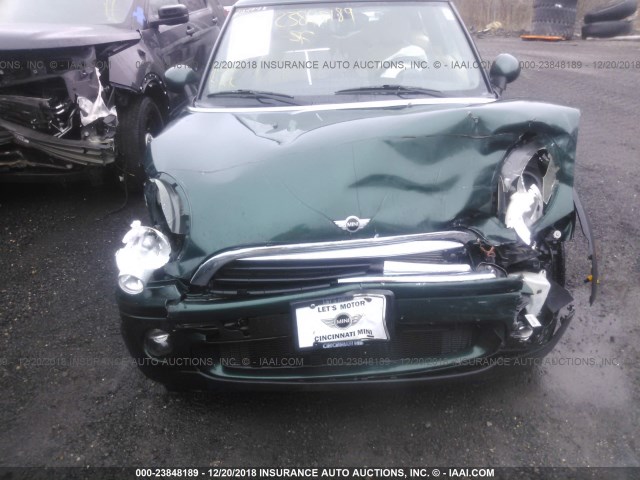 WMWMF33549TU72784 - 2009 MINI COOPER GREEN photo 6