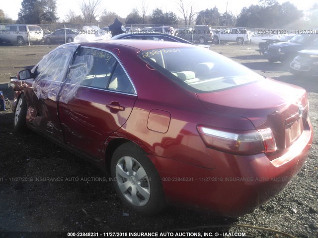 4T1BE46K17U143628 - 2007 TOYOTA CAMRY NEW GENERAT CE/LE/XLE/SE RED photo 3