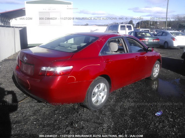 4T1BE46K17U143628 - 2007 TOYOTA CAMRY NEW GENERAT CE/LE/XLE/SE RED photo 4