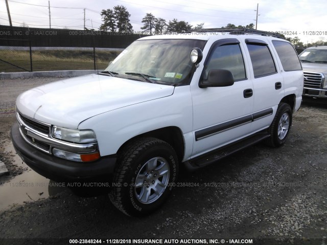 1GNEK13V82J285452 - 2002 CHEVROLET TAHOE K1500 WHITE photo 2