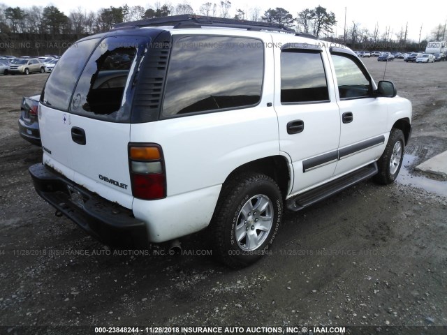 1GNEK13V82J285452 - 2002 CHEVROLET TAHOE K1500 WHITE photo 4