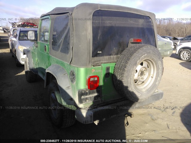 1J4FA29164P743865 - 2004 JEEP WRANGLER / TJ SE GREEN photo 3