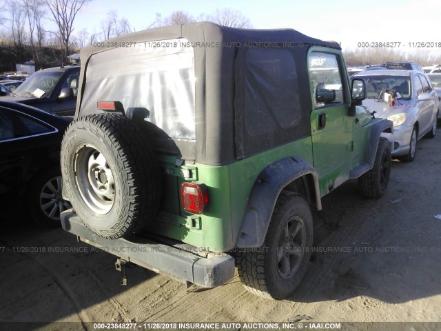 1J4FA29164P743865 - 2004 JEEP WRANGLER / TJ SE GREEN photo 4