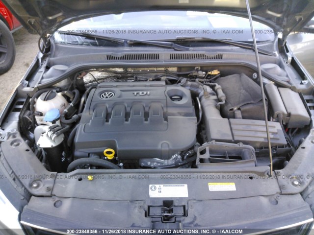 3VWLA7AJXFM421950 - 2015 VOLKSWAGEN JETTA TDI GRAY photo 10