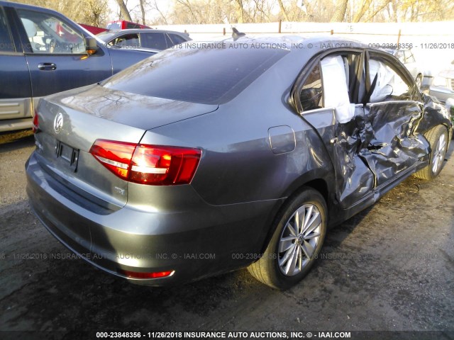 3VWLA7AJXFM421950 - 2015 VOLKSWAGEN JETTA TDI GRAY photo 4