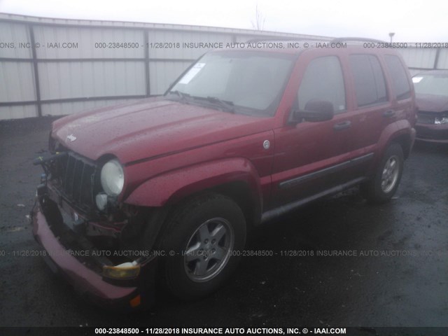 1J8GL48K17W685077 - 2007 JEEP LIBERTY SPORT RED photo 2