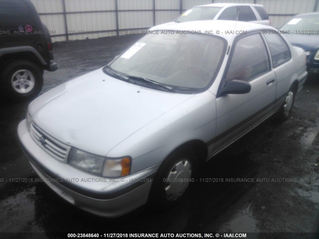 JT2EL43B1M0007653 - 1991 TOYOTA TERCEL DELUXE SILVER photo 2