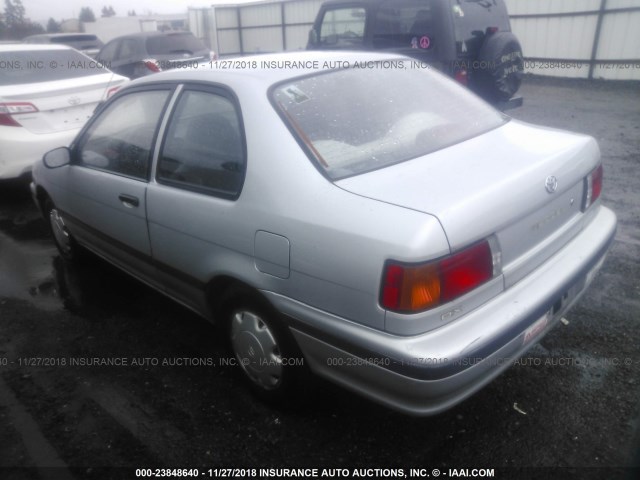 JT2EL43B1M0007653 - 1991 TOYOTA TERCEL DELUXE SILVER photo 3