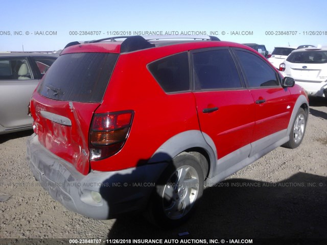 5Y2SL62814Z463529 - 2004 PONTIAC VIBE RED photo 4