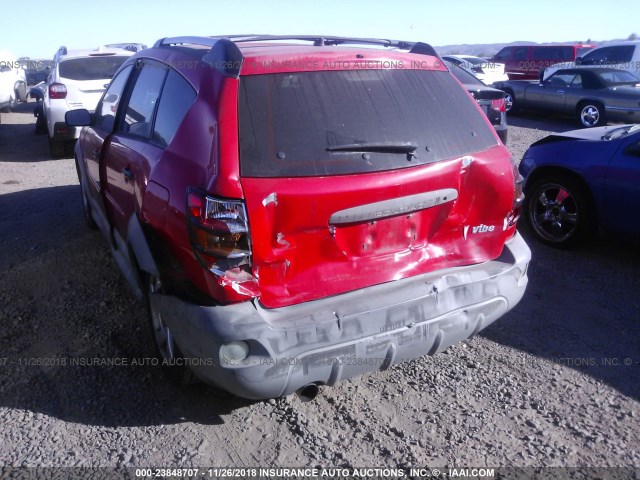 5Y2SL62814Z463529 - 2004 PONTIAC VIBE RED photo 6