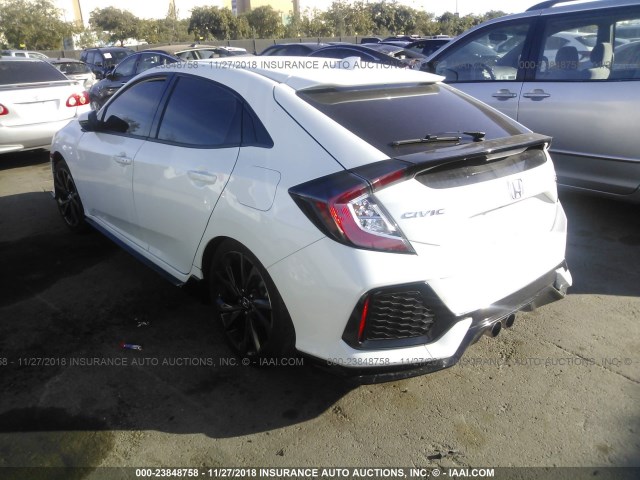 SHHFK7H90HU415640 - 2017 HONDA CIVIC SPORT TOURING WHITE photo 3