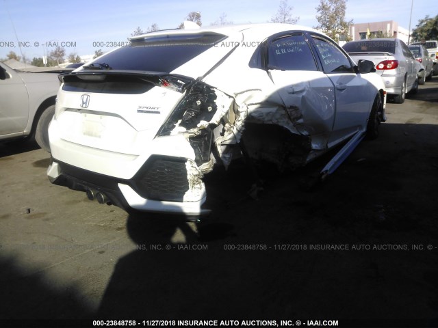 SHHFK7H90HU415640 - 2017 HONDA CIVIC SPORT TOURING WHITE photo 4