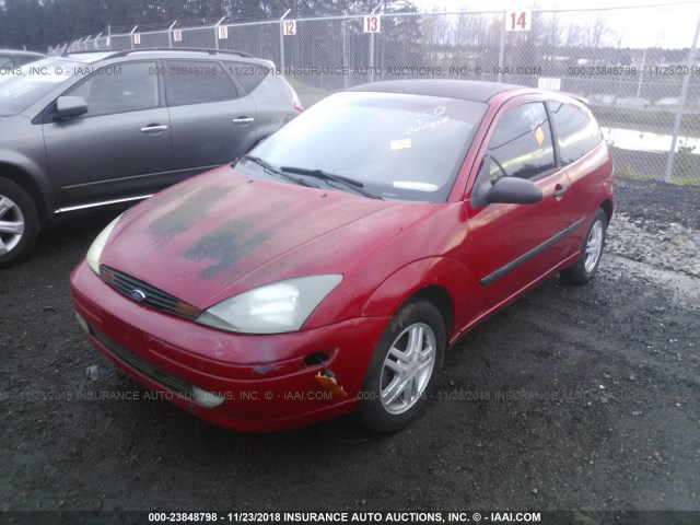 3FAFP31Z13R186789 - 2003 FORD FOCUS ZX3 RED photo 2