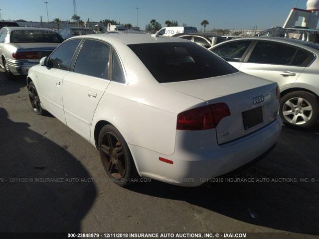 WAUAF78E97A218239 - 2007 AUDI A4 2/TURBO WHITE photo 3