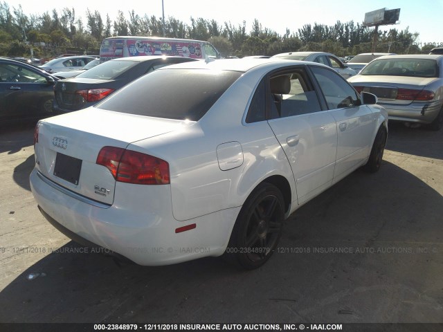 WAUAF78E97A218239 - 2007 AUDI A4 2/TURBO WHITE photo 4