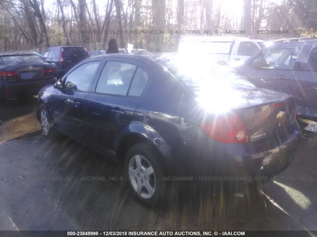 1G1AL58F687296803 - 2008 CHEVROLET COBALT LT Dark Blue photo 3