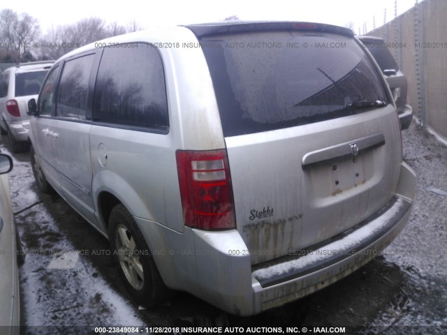 1D8HN54P68B128480 - 2008 DODGE GRAND CARAVAN SXT SILVER photo 3