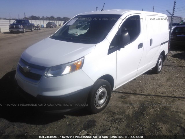 3N63M0ZN2FK716655 - 2015 CHEVROLET CITY EXPRESS LT WHITE photo 2