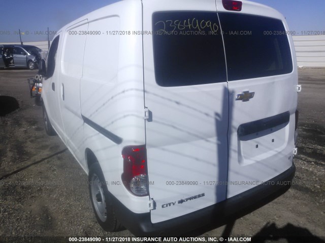 3N63M0ZN2FK716655 - 2015 CHEVROLET CITY EXPRESS LT WHITE photo 3