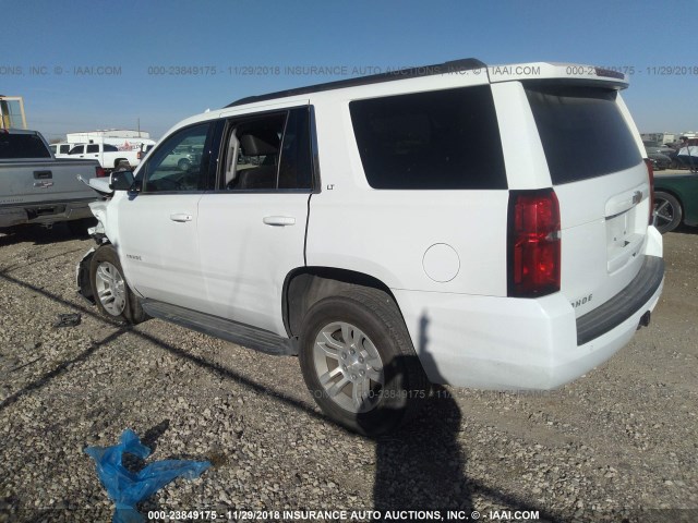 1GNSCBKC6HR198939 - 2017 CHEVROLET TAHOE C1500 LT WHITE photo 3