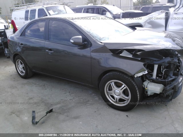 KNAFU4A20A5861556 - 2010 KIA FORTE EX GRAY photo 1