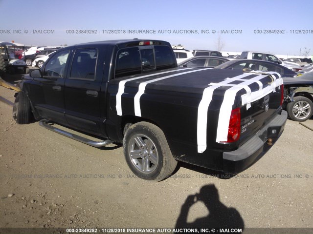 1D7HE48K77S194774 - 2007 DODGE DAKOTA QUAD SLT BLACK photo 3