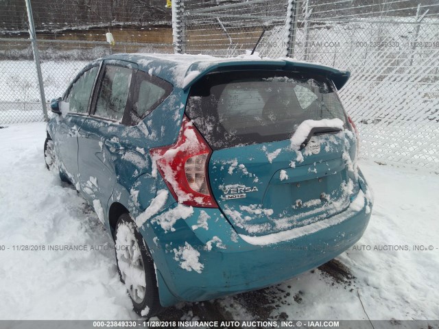 3N1CE2CP1EL384712 - 2014 NISSAN VERSA NOTE S/S PLUS/SV/SL Light Blue photo 3