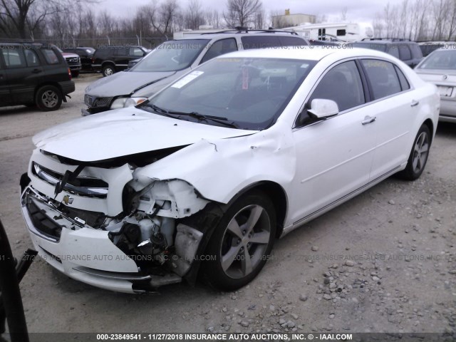 1G1ZC5EU9CF341253 - 2012 CHEVROLET MALIBU 1LT WHITE photo 2