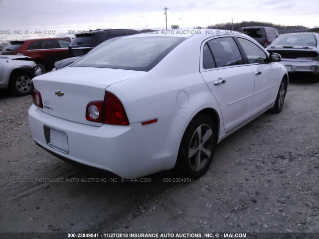 1G1ZC5EU9CF341253 - 2012 CHEVROLET MALIBU 1LT WHITE photo 4