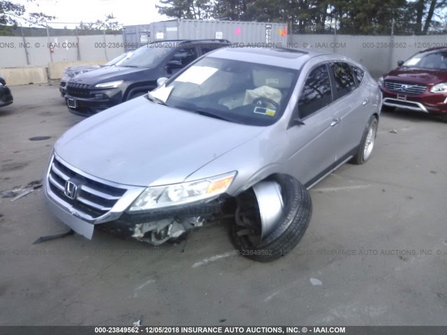 5J6TF2H58EL002652 - 2014 HONDA CROSSTOUR EXL SILVER photo 2