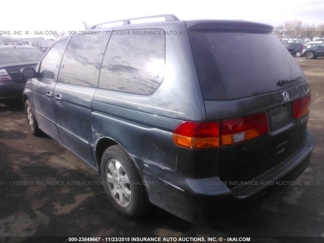 5FNRL18994B003087 - 2004 HONDA ODYSSEY EXL BLUE photo 3