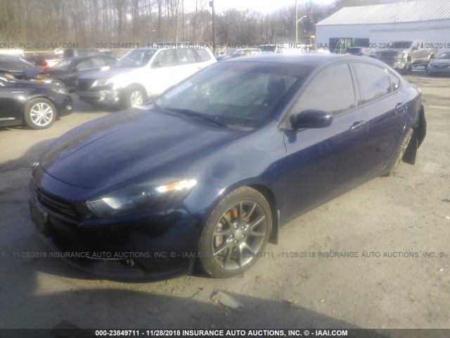 1C3CDFBB8FD247727 - 2015 DODGE DART SXT Dark Blue photo 2