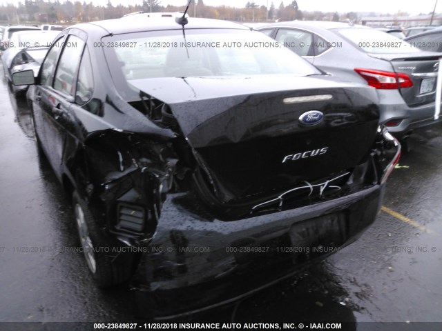 1FAHP34N18W113881 - 2008 FORD FOCUS S/SE BLACK photo 6